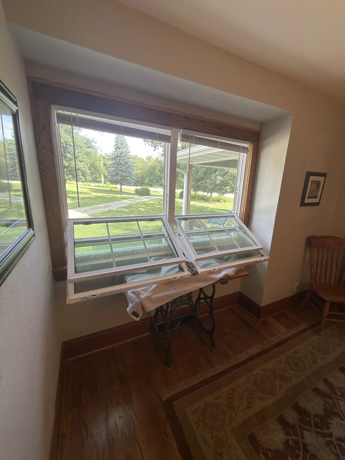 Clean dining area windows